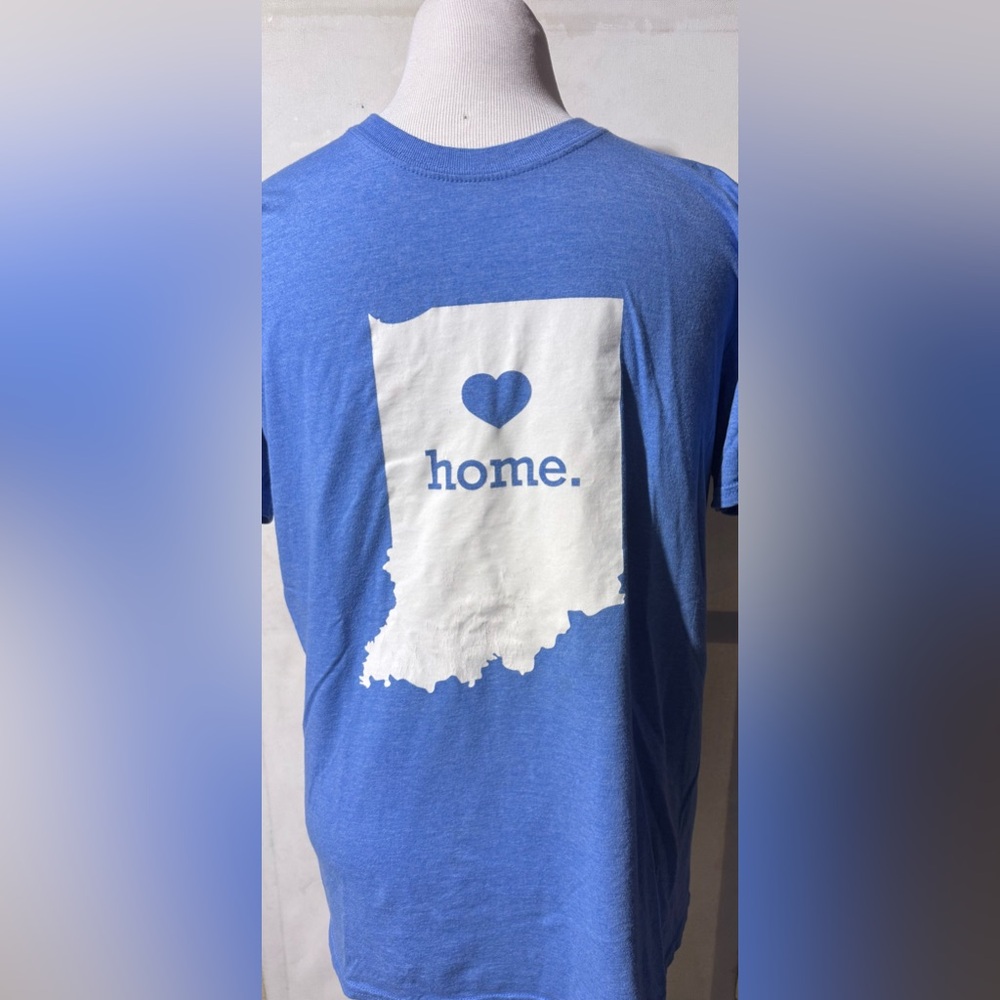 Gildan 🤍 Indiana Softstyle Ring Spun Tee in Blue Size-Large